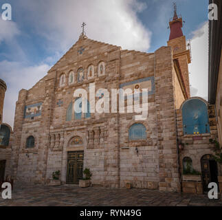 St. Johannes der Täufer Römisch-katholische Kirche, Madaba, Jordanien, Naher Osten Stockfoto