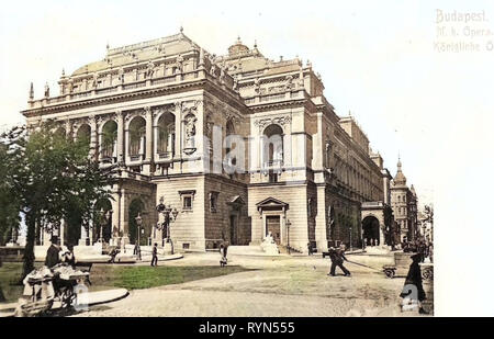 Historische Bilder der Ungarischen Staatsoper, 1904, Budapest, Königliche Oper, Ungarn Stockfoto