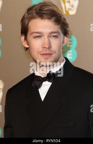 72 EE British Academy Film Awards (BAFTAs) - Ankunft mit: Joe Alwyn Wo: London, Großbritannien Wann: 10. Feb. 2019 Credit: WENN.com Stockfoto