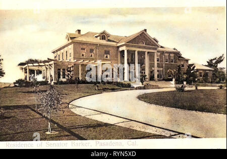 Gebäude in Pasadena, Kalifornien, 1904, Pasadena, Residenz von Senator Barker", Vereinigte Staaten von Amerika Stockfoto