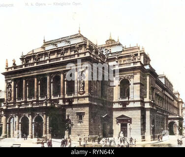 Historische Bilder der Ungarischen Staatsoper, 1904, Budapest, Königliche Oper, Ungarn Stockfoto