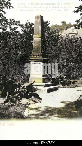 Denkmäler und Gedenkstätten in Thüringen, Parks in Thüringen, Bad Sulza, 1905, Thüringen, Denkmal im Kurpark Stockfoto