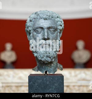 Kopenhagen. Dänemark. Portrait Büste des römischen Kaisers Septimius Severus. Ny Carlsberg Glyptotek. Lucius Septimius Severus Augustus (11. April 145 - 4 Fe Stockfoto