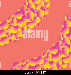 Moderne futuristischen Abstract vector Hintergrund in Gelb, Lila und Koralle Farbe. Stock Vektor