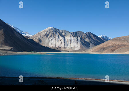 Pangong Tso (pangong See) und seine Umgebung, Ladakh, Indien Stockfoto