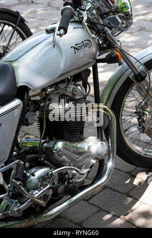 Norton Commando 850 cc Motorrad. Klassische britische Motorrad Stockfoto