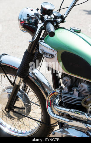 1966 Triumph TR 6 Thunderbird 650 cc Motorrad. Klassische britische Motorrad Stockfoto