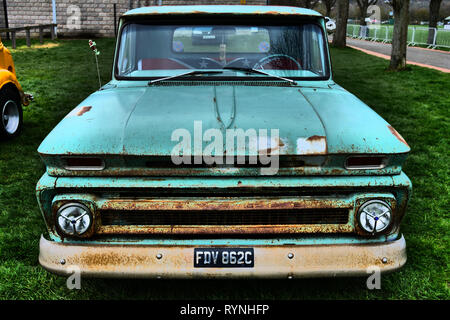 Classic American 1950s 1960s Cars, zu sehen auf Three Counties Showground, Malvern, England, UK. Stockfoto