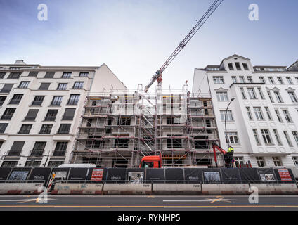 Bau eines neuen mehrstöckigen Wohnung Gebäude in Berlin. Stockfoto