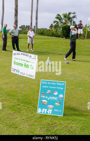 Miami Florida, Coral Gables, Deering Bay Yacht & Country Club, Drug Free Youth in Town, DFYIT Club, Golf Classic Tournament, Golfplatz, Charity, Fundraising Stockfoto