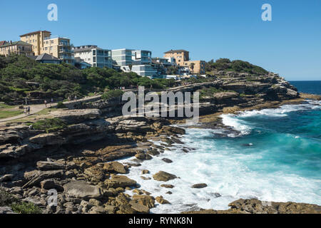 Coogee nach Bondi an der Küste zu Fuß, Sydney, NSW, Australien Stockfoto