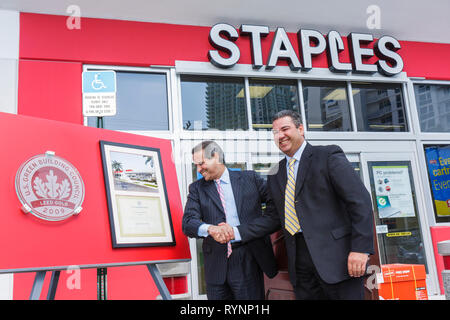 Miami Florida, Staples, Bürobedarf, Einzelhandel, Kette, erhält Green Building Council LEED Gold-Zertifizierung, Umwelt, Green Movement, DIS Stockfoto