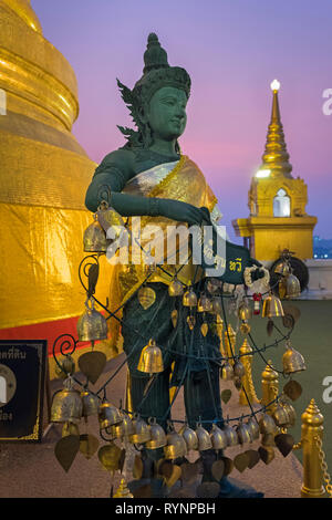 Engel Statue Golden Mount Wat Saket Bangkok Thailand Stockfoto