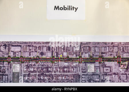 Miami Beach Florida,Community Planning Workshop,Alton Road Corridor,Zukunft,Stadttafel,Karte,Poster,Präsentation,Informationen,Mobilität,Nachbarschaft improv Stockfoto