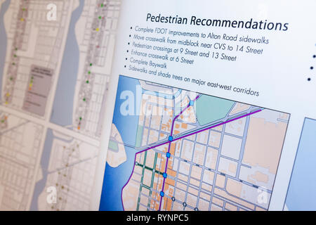 Miami Beach Florida,Community Planning Workshop,Alton Road Corridor,Zukunft,Stadttafel,Karte,Poster,Präsentation,Informationen,Mobilität,Nachbarschaft improv Stockfoto