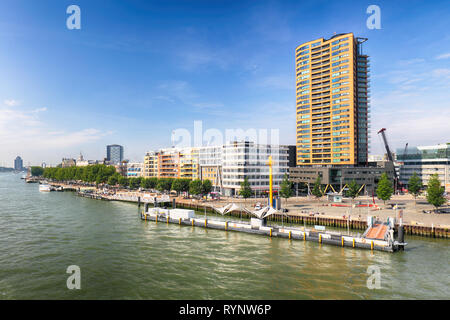 Skyline von Rotterdam, Niederlande. Stockfoto