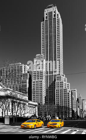 Gelbes Taxi in New York City, USA Stockfoto