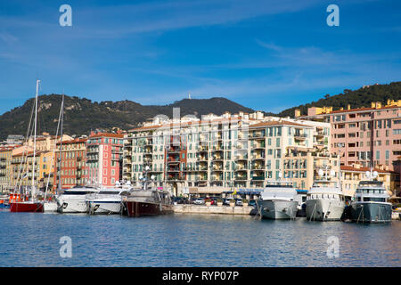 Port Lympia, Nizza, Frankreich Stockfoto