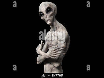 Außerirdisches Leben oder Alien - 3d-Rendering Stockfoto
