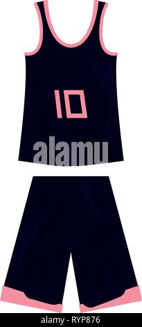 Basketball Uniform Sport Jersey Shorts Vektor Illustration Stock Vektor