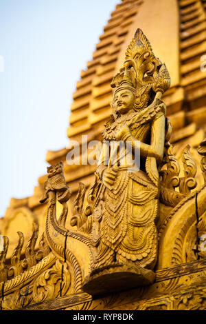 Schwezigon Pagode bei Sonnenuntergang, Bagan, Myanmar Stockfoto