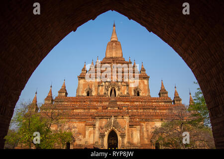 Sulamani pahto Tempel in Bagan in Myanmar Stockfoto