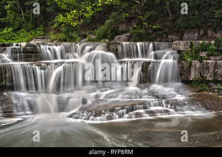 Untere Taughannock Falls, Taughannock Falls State Park, New York Stockfoto