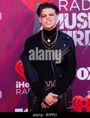 Los Angeles, Kalifornien, USA. 14 Mär, 2019. 053 Yungblud besucht die 2019 iHeartRadio Music Awards live auf FOX bei Microsoft Theater am 14. März 2019 in Los Angeles, Kalifornien übertragen. Credit: Tsuni/USA/Alamy leben Nachrichten Stockfoto