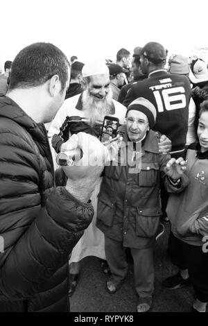 Algier, Algerien - 01. März 2019: 1 nd Freitag von Protest in Algerien, fordern die Rücknahme der curren Präsident. Stockfoto