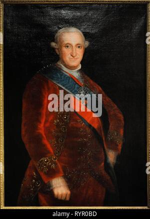 Carlos IV. (1748-1819). Rey de España (1788-1808). Agustín Esteve Retrato por y Marqués (1753-1820), hacia 1790. Museo Lázaro Galdiano. Madrid. España. Stockfoto