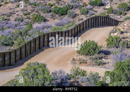 Uns Grenzzaun, Landung Matte, jacumba Kalifornien Stockfoto