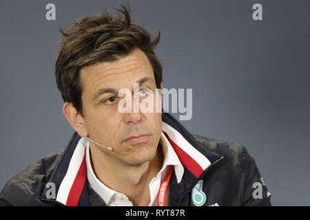 Melbourne, Australien. 15 Mär, 2019. Melbourne, Australien Sport Formel 1 Grand Prix von Australien 2019 In der Pic: Offizielle FIA-Pressekonferenz, Toto Wolff (AUT), Sporting Director Mercedes-Benz Credit: LaPresse/Alamy leben Nachrichten Stockfoto