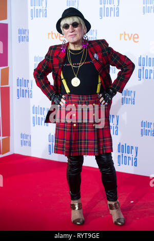 Madrid, Spanien. 13 Mär, 2019. Paco Clavel bei der Premiere des Films "olor y Gloria/Schmerzen & Glory' an der Cine Capitol. Madrid, 13.03.2019 | Verwendung der weltweiten Kredit: dpa/Alamy leben Nachrichten Stockfoto