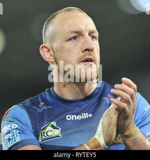 Huddersfield, Großbritannien. 14. März 2019. John Smiths Stadion, Huddersfield, England; Rugby League Betfred Super League, Huddersfield Riesen vs St. Helens; Saint Helens' James Roby. Credit: Dean Williams/Alamy leben Nachrichten Stockfoto