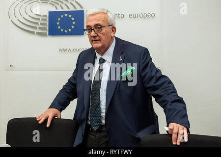 Foto Roberto Monaldo/LaPresse 15-03-2019 Roma Cronaca Convegno "L'idea di Europa" Nella foto Mario Borghezio Photo Roberto Monaldo/LaPresse 15-03-2019 Rom (Italien) Konferenz "Die Idee von Europa" In das Pic-Mario Borghezio Stockfoto