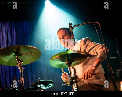 Bergen, Norwegen. 14 Mär, 2019. Norwegen, Bergen - März 14., 2019. Die norwegische indie pop band Highasakite führt ein Live Konzert an der USF Verftet in Bergen. (Foto: Gonzales Foto/Alamy leben Nachrichten Stockfoto