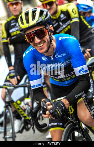 Pomarance, Italien. 15 Mär, 2019. Foto Gian Mattia D'Alberto/LaPresse 15/03/2019 Pomarance (Italia) Sport Ciclismo Tirreno-Adriatico 2019 - EDIZIONE 54-da pomarance ein Foligno (226 km) Nella Foto: Adam Jates GBR Foto Gian Mattia D'Alberto/LaPresse März 15, 2018 Imperia (Italien) Sport Radsport Tirreno-Adriatico 2019 - Edition 54 - Pomarance in Foligno (140 Miglia) Im Pic: &#xa0; Adam Jates GBR Credit: LaPresse/Alamy leben Nachrichten Stockfoto