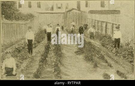 Elementare Landwirtschaft von Tennessee, mit elementaren Landwirtschaft von Tennessee, mit praktischen artithmetic. elementaryagricu 02 hatc Jahr: 1909 SCHULE GARTENARBEIT 175 gilt dann eine derartige Anordnung, nämlich, Rasen, Wege, Blumenbeeten, Spielplätze, Gemüse gar-den, wilde Blumen, Weinreben, etc. Die Blumenbeete. - In den Blumenbeeten, die einer Vielzahl von Pflanzen angebaut werden können, aber guten Sinn in ihrer Auswahl notwendig sein; der Erfolg wird in hohem Maße abhängen. Wie, hardy Lampen wie Tulpen, Krokusse und Narzissen KNABENSCHULE GARTEN, YONKERS, N.Y., für den Frühling aufgenommen werden sollten. Peo Stockfoto