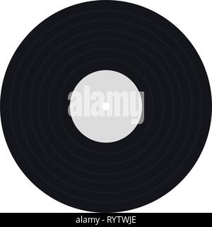 Schallplatte im flachen Stil. Vector Illustration auf weißem Hintergrund. Stock Vektor