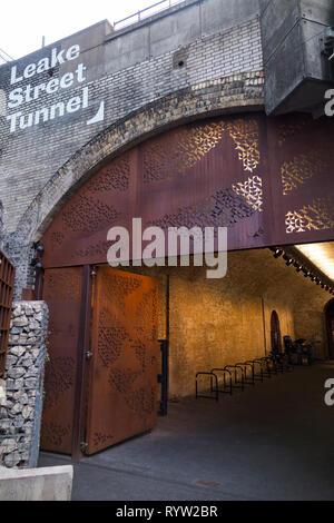 Leake Straße Tunnel (Bogen/Bögen) in der Nähe von Waterloo Station in South East London. UK. (107) Stockfoto