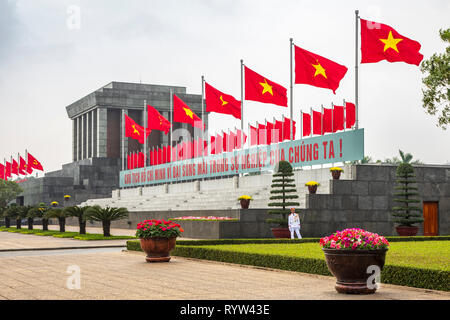 Ho Chi Minh Mausoleum, Ba Dinh Square, Hanoi, Vietnam, Asien Stockfoto