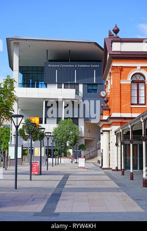 BRISBANE, Australien-22 Jul 2018 - Blick auf den Brisbane Convention und Exhibition Centre (BCEC) in South Bank, Brisbane, Queensland, Australien. Stockfoto