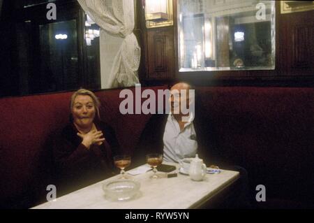 Michel Piccoli und Marianne Sägebrecht auf dem Satz der Film 'Martha et moi" unter der Regie von Jiri Weiss. Prag, 1989 Stockfoto