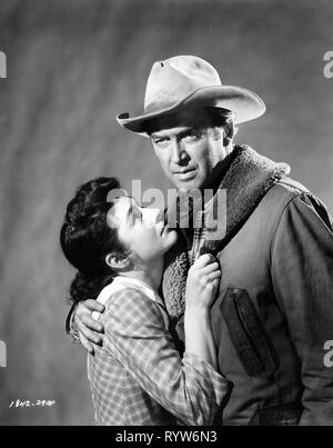 Wo der Fluss Biegungen Jahr: 1952 USA Regie: Anthony Mann James Stewart, Julie Adams Stockfoto