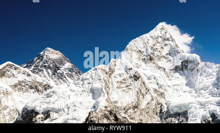 Mount Everest, Nuptse Peak, Khumbu Valley, Sagarmatha Nationalpark, Nepal Stockfoto