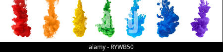 Abstrakte Rainbow Color Splash set Stockfoto