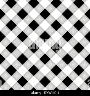 Holzfäller Plaid. Schottische Muster in weiss und schwarz Käfig. Schottische Käfig. Buffalo prüfen. Traditionelle schottische Ornament. Vector Illustration Stock Vektor