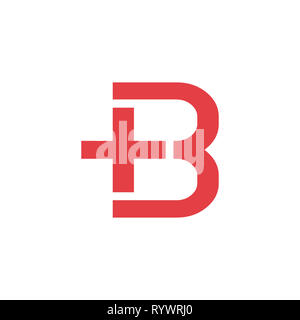 Vector Illustration schreiben b Plus logo Icon Stockfoto