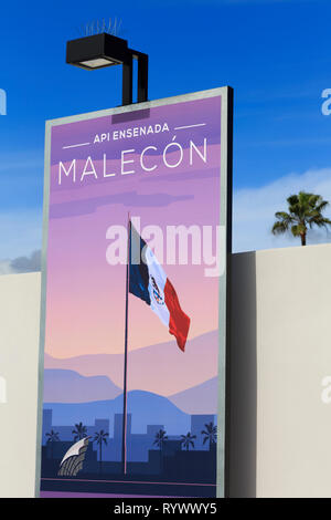 Malecon, Ensenada, Baja California, Mexiko Stockfoto