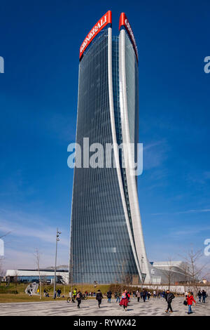 Zaha Hadid Architects, neue Generali Tower, 2019 - twisted Wolkenkratzer, organisch geformten Hochhaus, Citylife, Mailand, Italien, außen Stockfoto